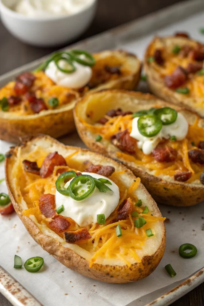 Cheesy Game Day Potato Skins Recipe