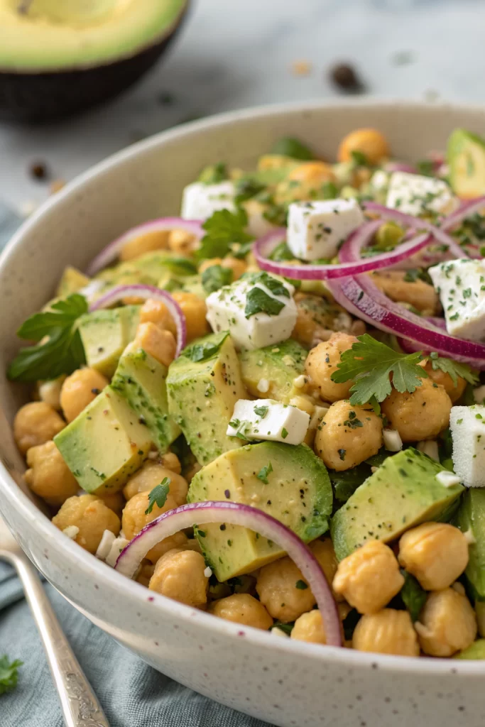 Chickpea Feta Avocado Salad Recipe