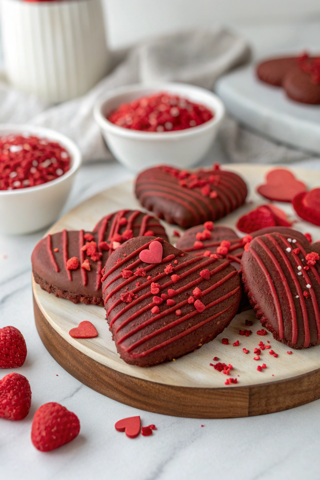 Crisp and Buttery Danish Biscuits with Chocolate Dip