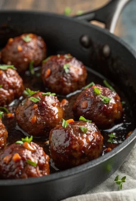 Fall Maple Glazed Meatballs Recipe