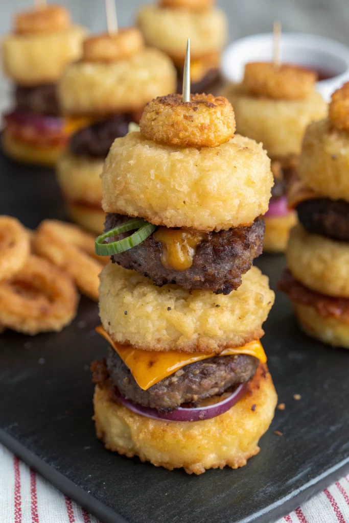 Mini Tater Tot Cheeseburgers Recipe