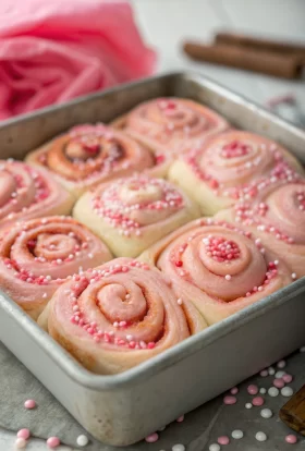 Pink Velvet Cinnamon Rolls Recipe