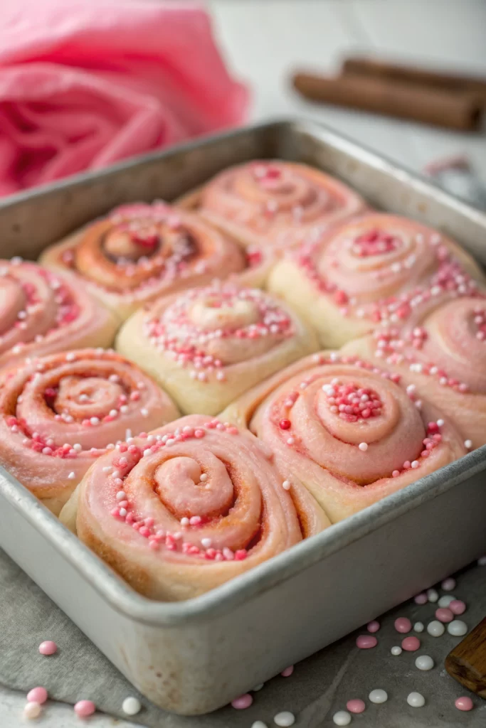 Pink Velvet Cinnamon Rolls Recipe