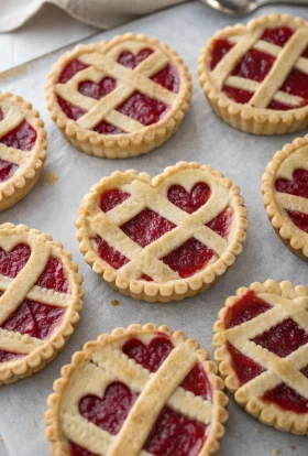 Raspberry Chia Jam Heart-Shaped Linzer Cookies Recipe