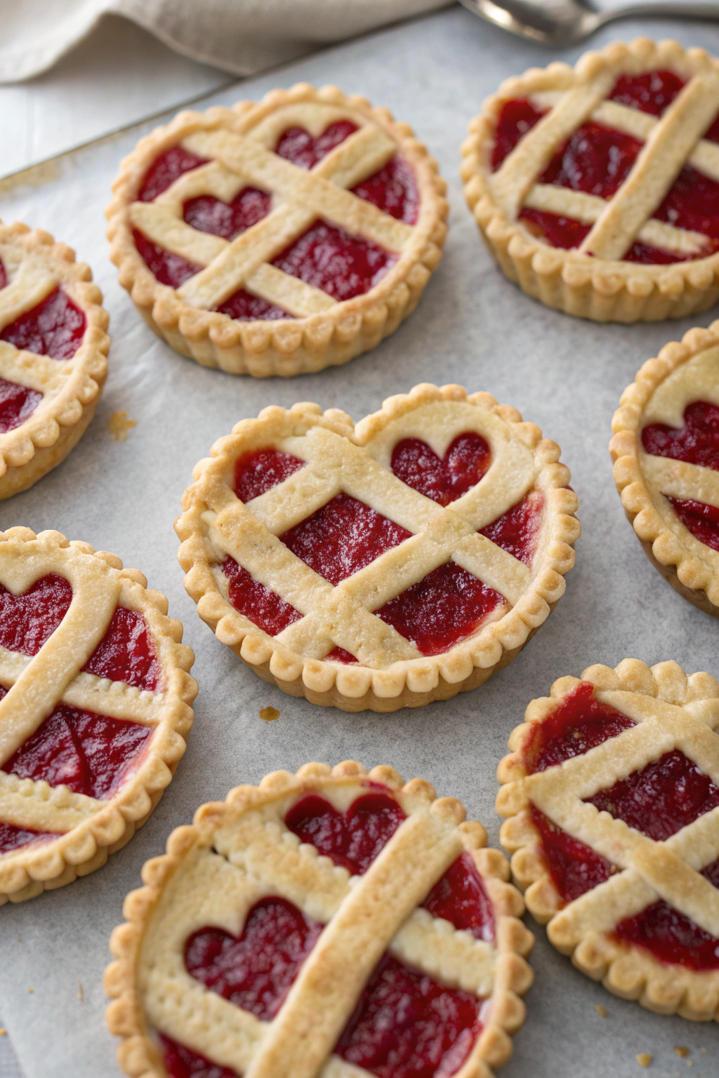 Raspberry Chia Jam Heart-Shaped Linzer Cookies Recipe