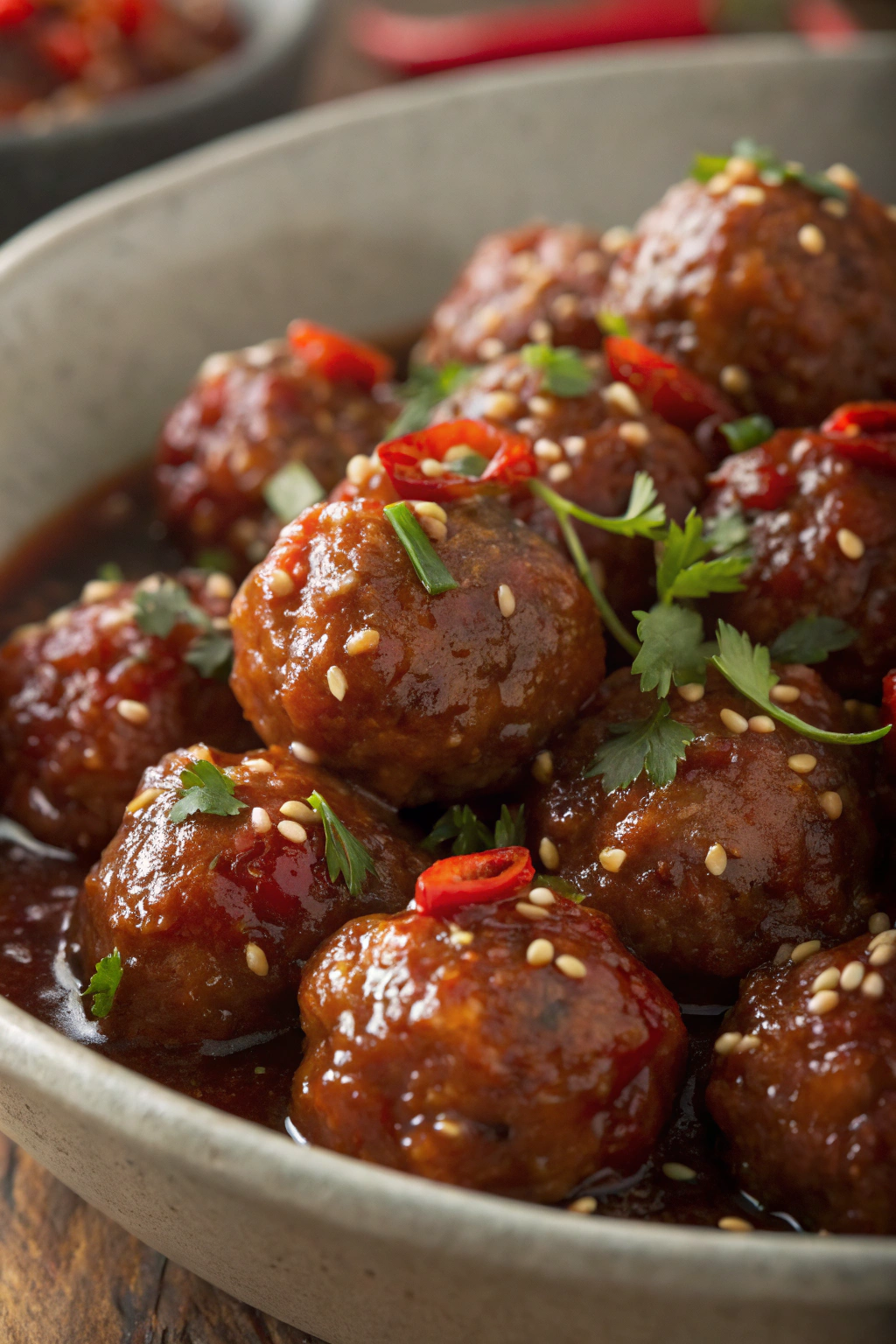 Spicy Chili Crunch Firecracker Meatballs Recipe