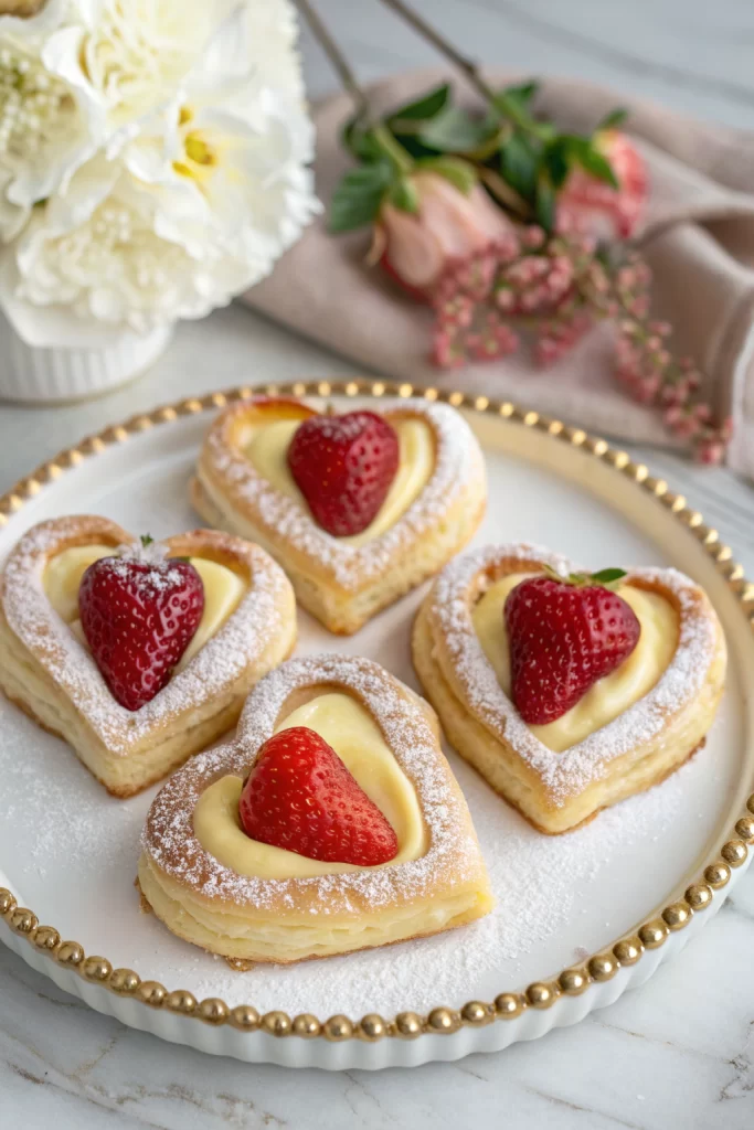 Strawb Puff Pastry Danishes Recipe