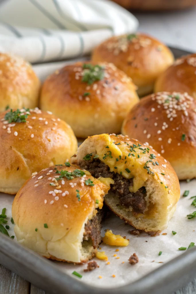 Tasty Garlic Parmesan Cheeseburger Bombs Recipe