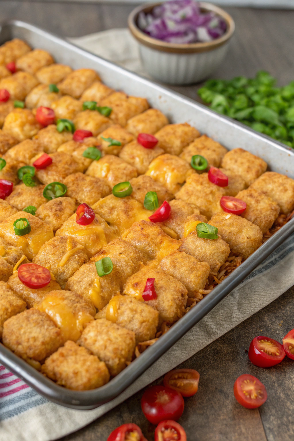 Tasty Loaded Tater Tot Nachos Recipe