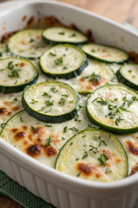 Creamy Parmesan Baked Zucchini Recipe