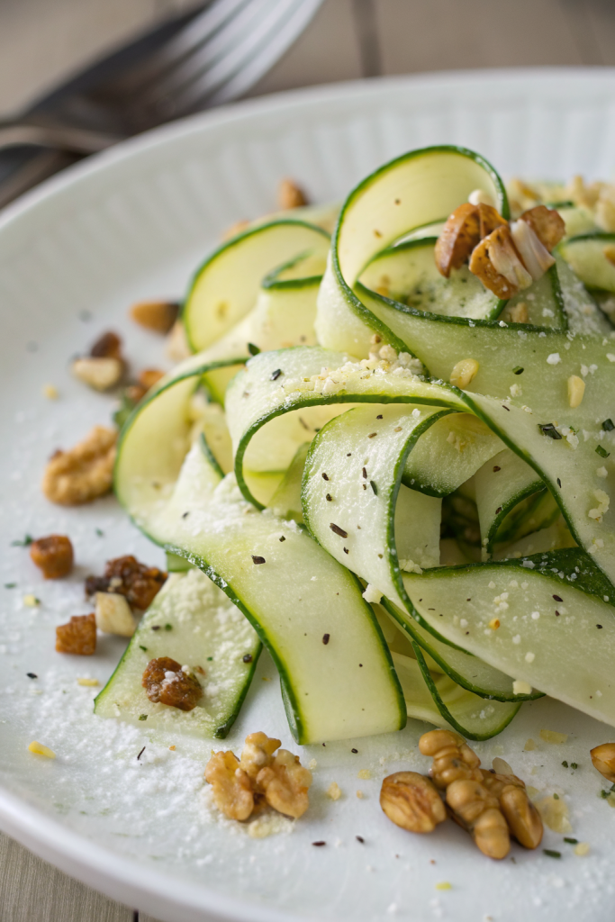 10 Minute Shaved Zucchini Salad with Lemon Parmesan