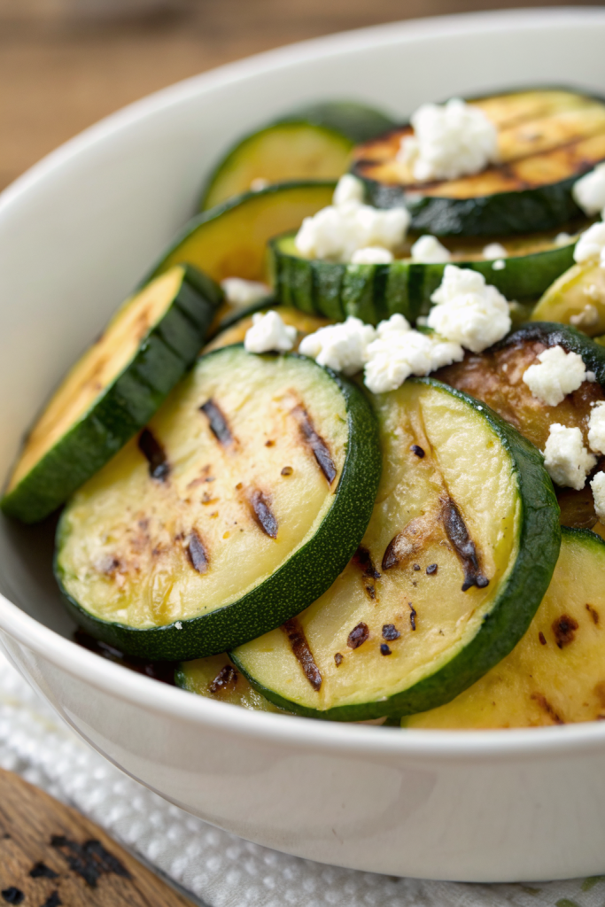 Charred Zucchini Salad With Lemon Basil Pistachio Oil
