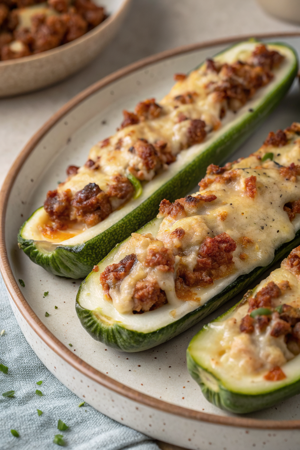 Cheesy Garlic Zucchini Steaks Recipe