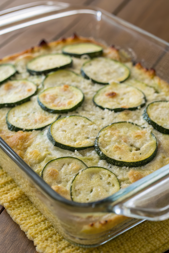 Cheesy Summer Squash and Zucchini Casserole