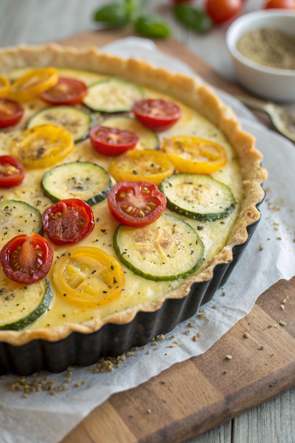 Crustless Garden Vegetable Quiche Recipe
