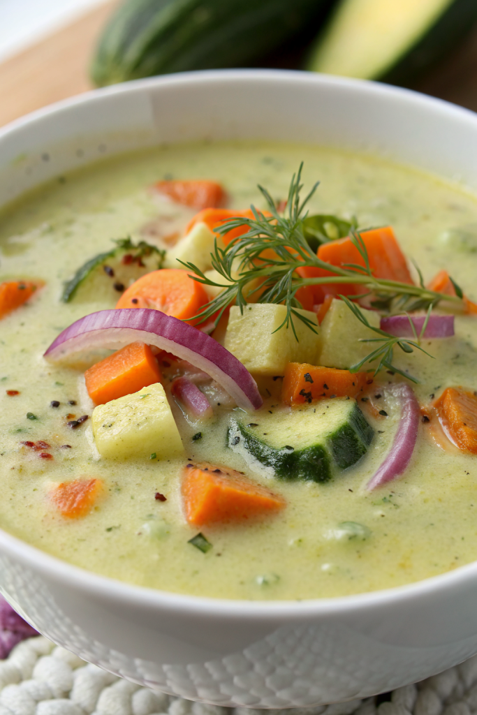 Easy Healthy Creamy Zucchini Soup Recipe