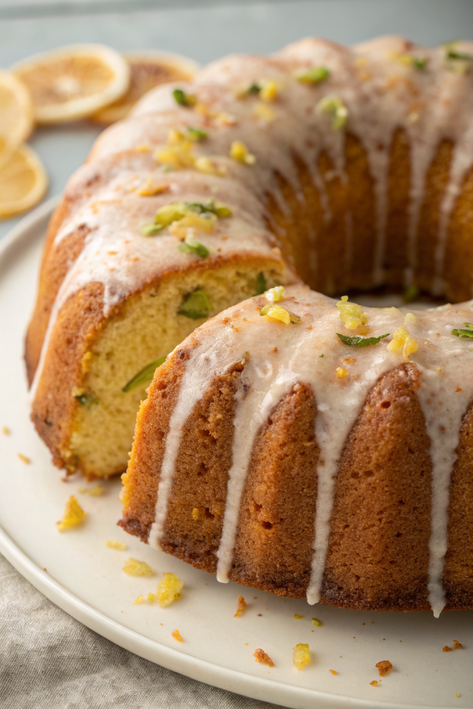 Lemon Zucchini Cake With Sweet Lemon Glaze