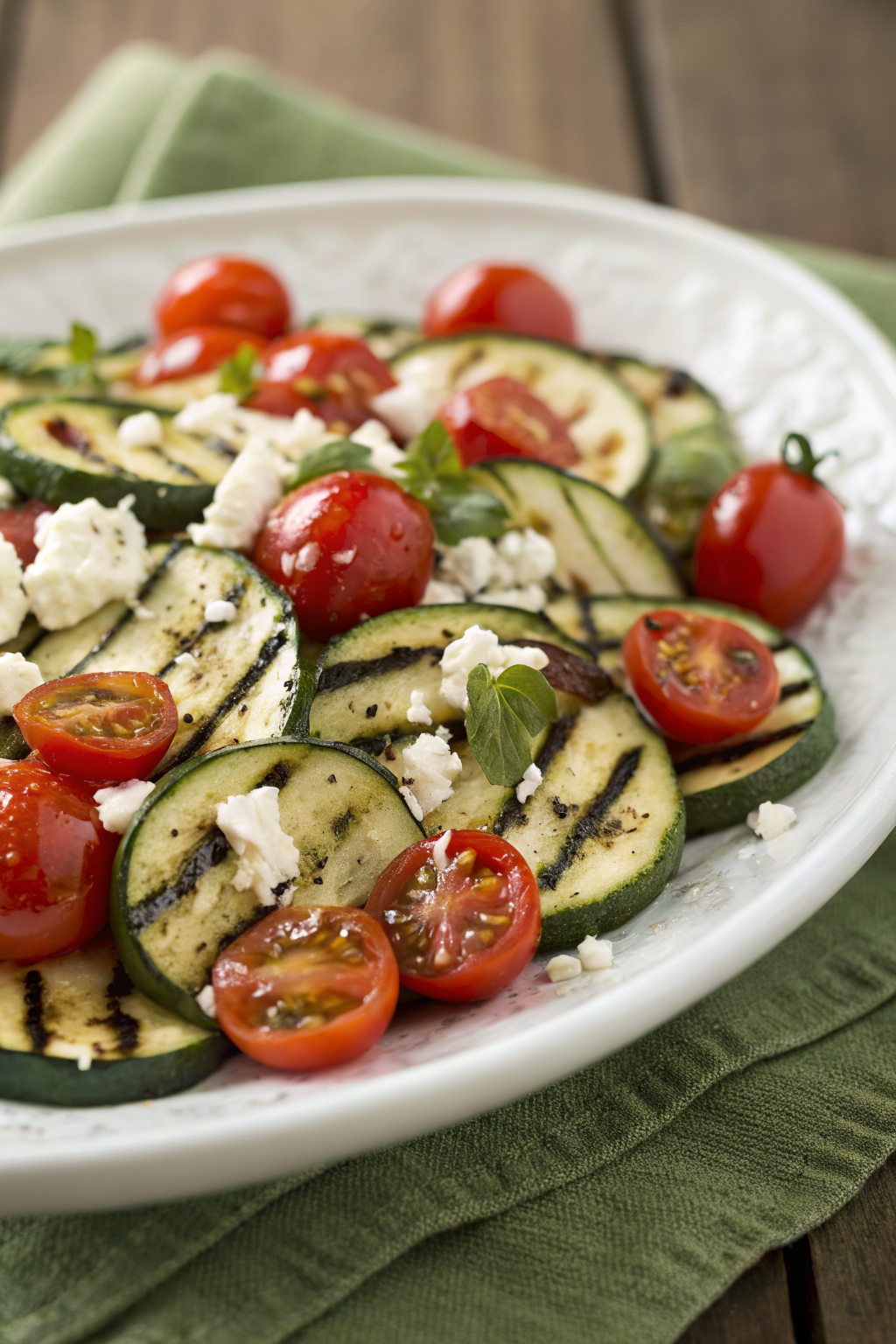 Mediterranean Style Grilled Zucchini Salad