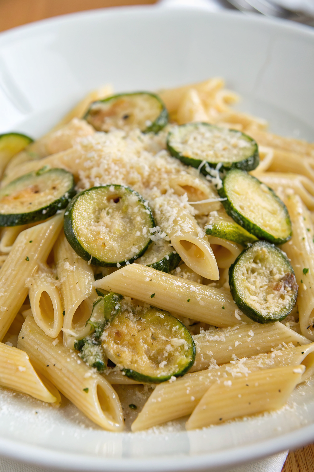 Pasta Con Zucchini with Ricotta and Parmesan