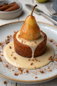 Poached Pear Cardamom Cakes Recipe
