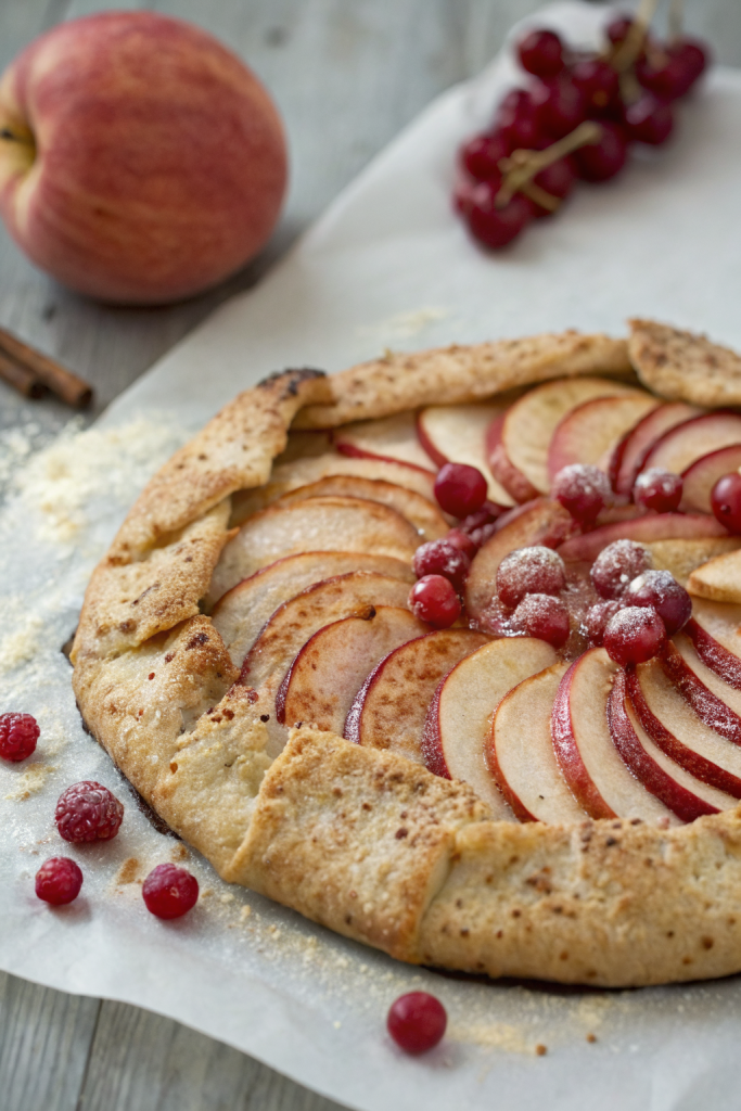 Shortbread Pie with Berry and Apple Filling
