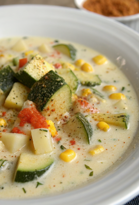 Summer Corn and Zucchini Chowder Recipe