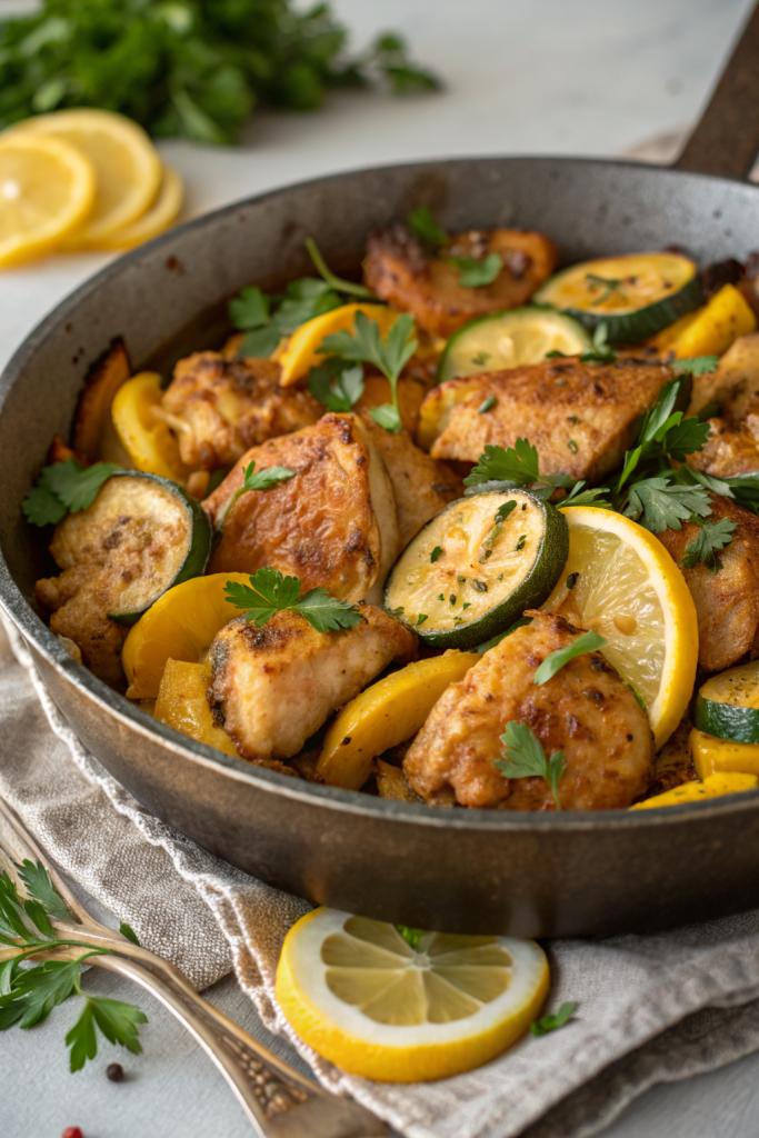 Tasty Chicken Breast with Zucchini and Squash