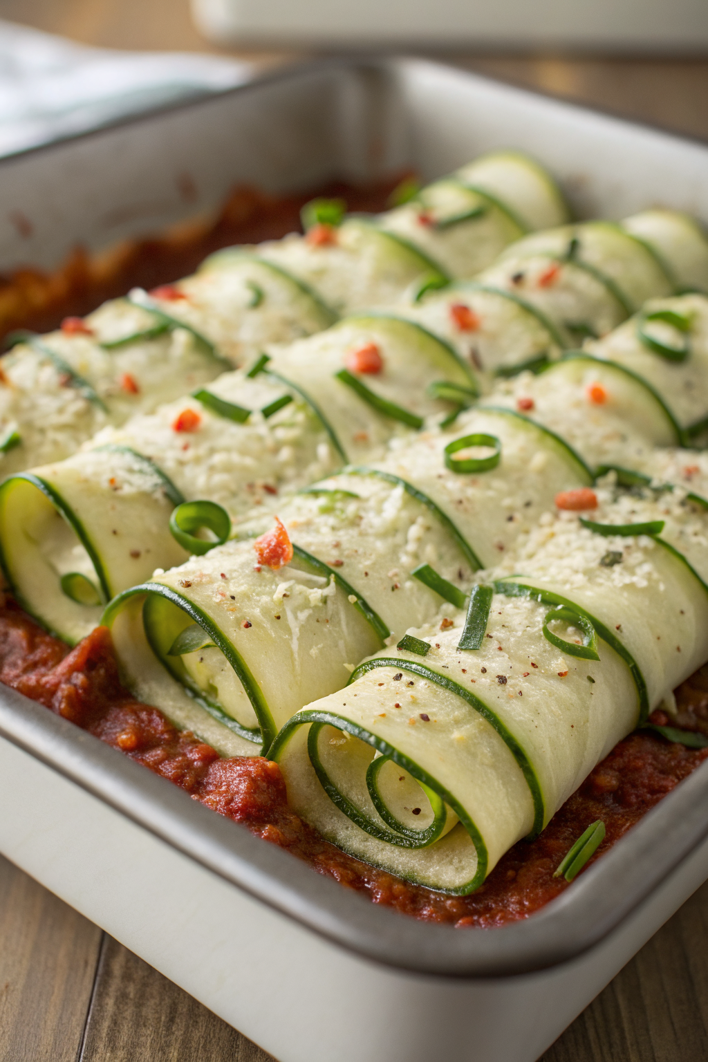 Three Cheese Zucchini Rollatini Recipe