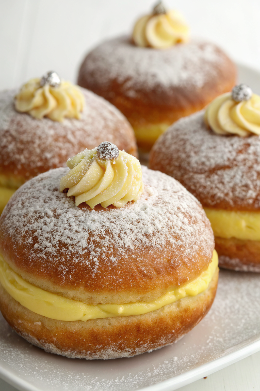 Vanilla Cream-Filled Doughnuts Recipe