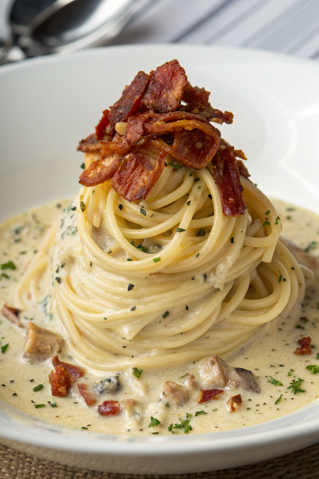 Zucchini Noodle Pasta Carbonara Recipe