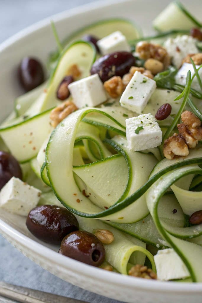 Zucchini Ribbon Salad With Basil Vinaigrette