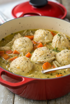 Chicken and Pumpkin Dumplings Recipe