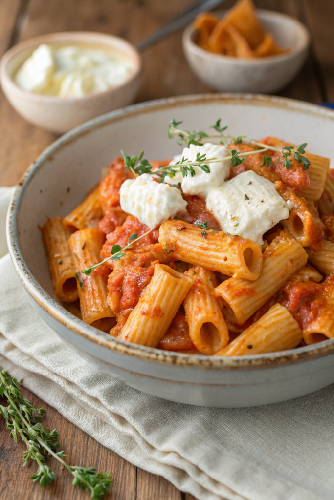 Cream-free Tomato Rigatoni Pasta Recipe