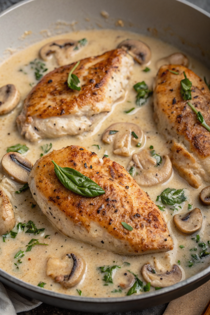 Creamy Mushroom Chicken Recipe