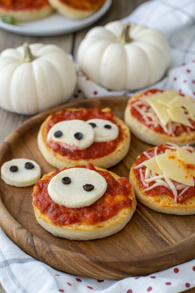 Easy Mini Halloween Pizzas Recipe