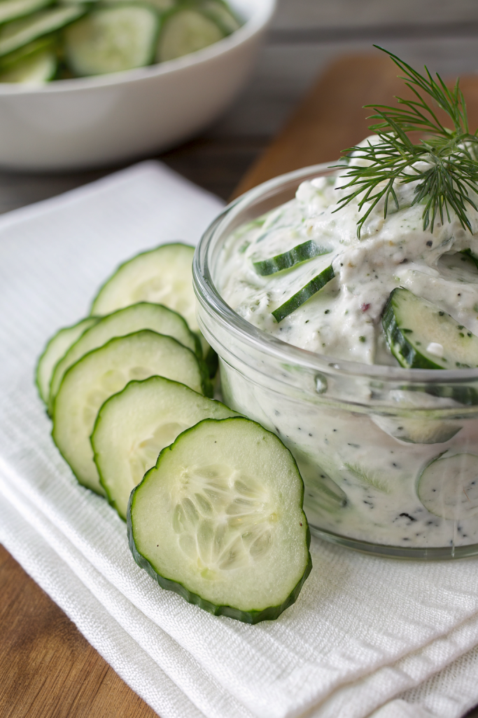 Easy Tzatziki Cucumber Salad Recipe