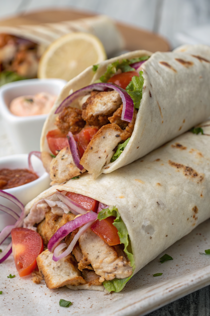 Homemade Chicken Shawarma with Yogurt-Garlic Sauce