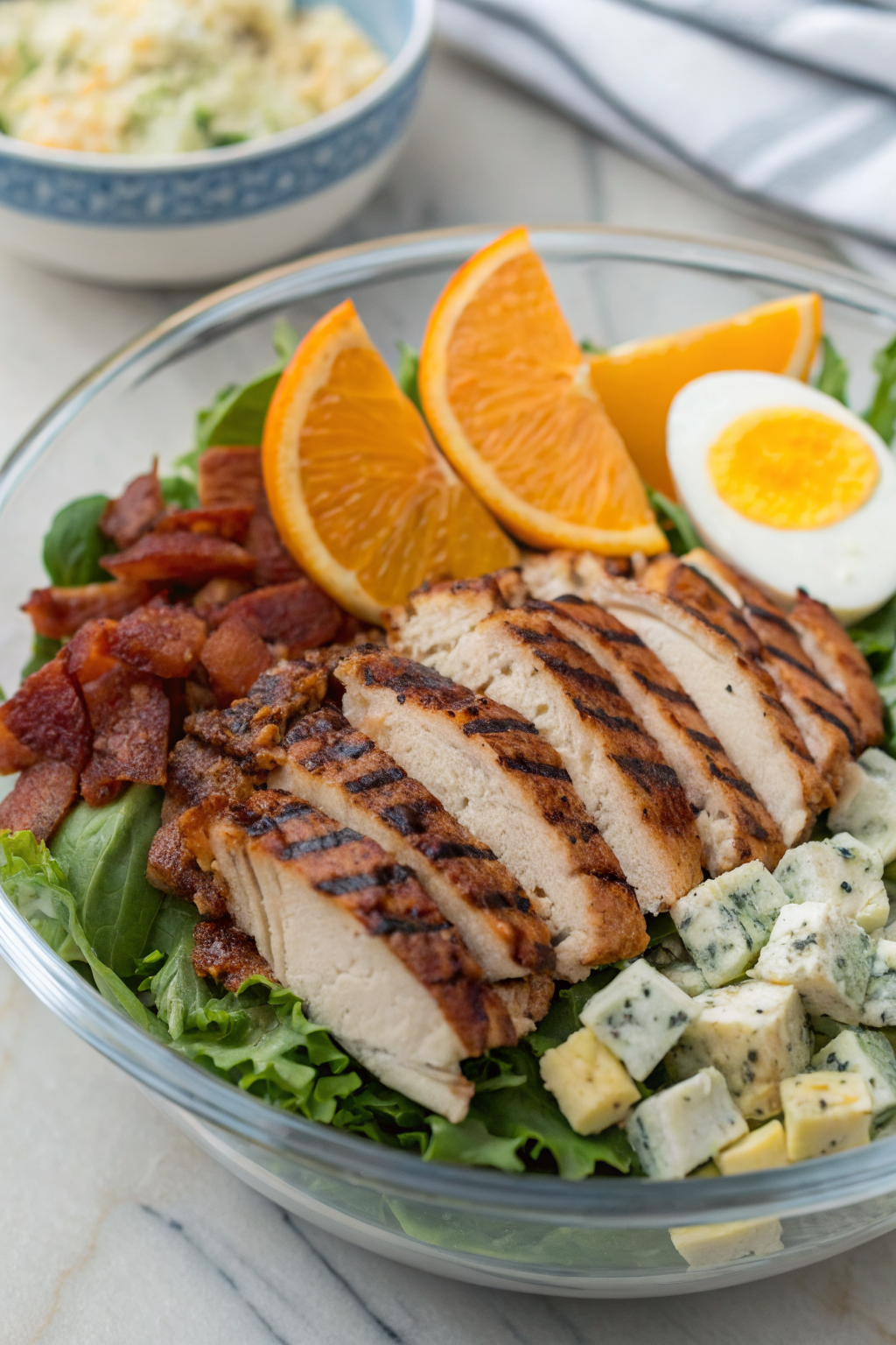 Keto Chicken Cobb Salad with Blue Cheese Dressing