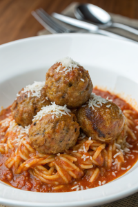 Lemon Thyme Meatballs with Pumpkin Orzo Recipe