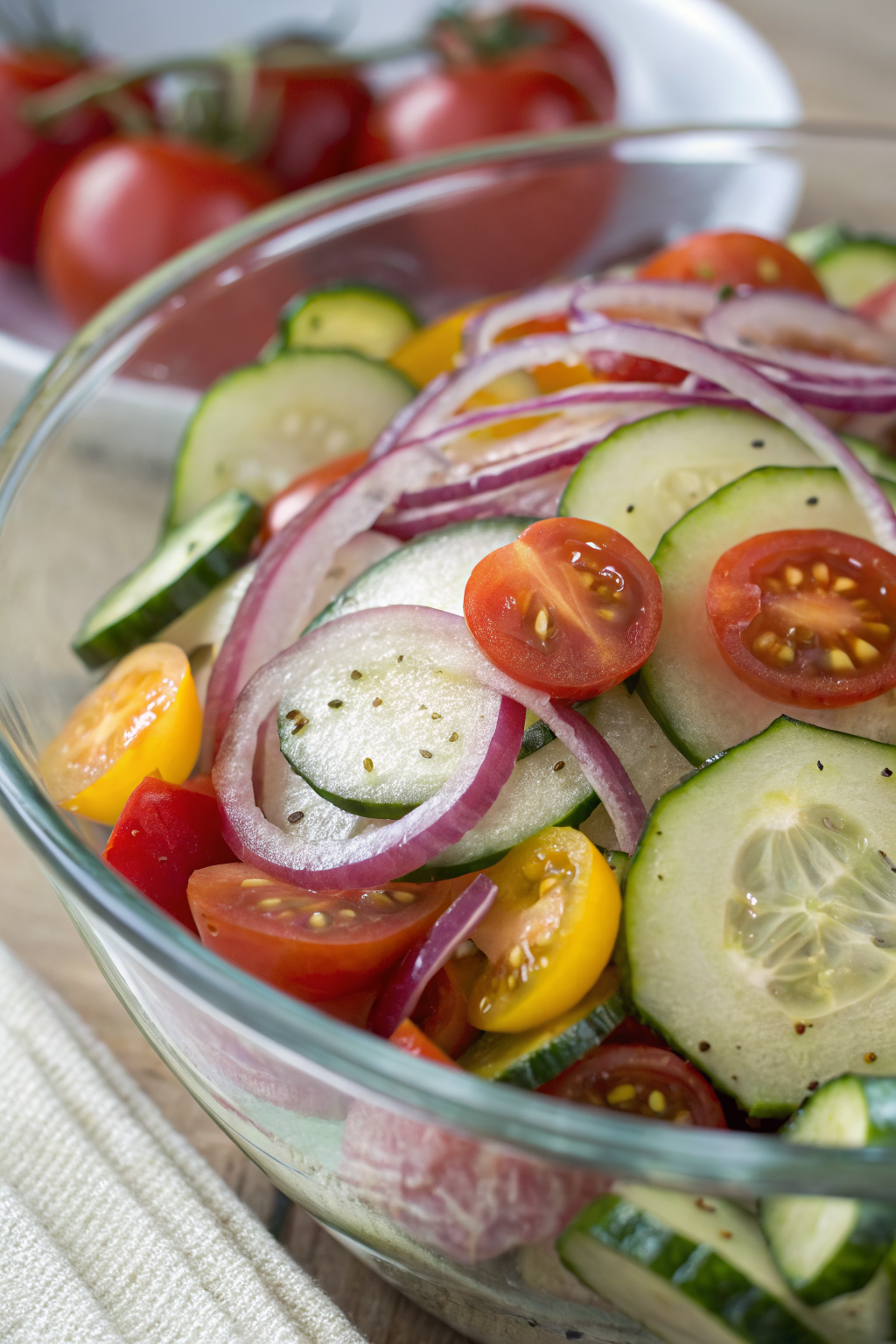 Marinated Cucumbers Onions and Tomatoes Recipe
