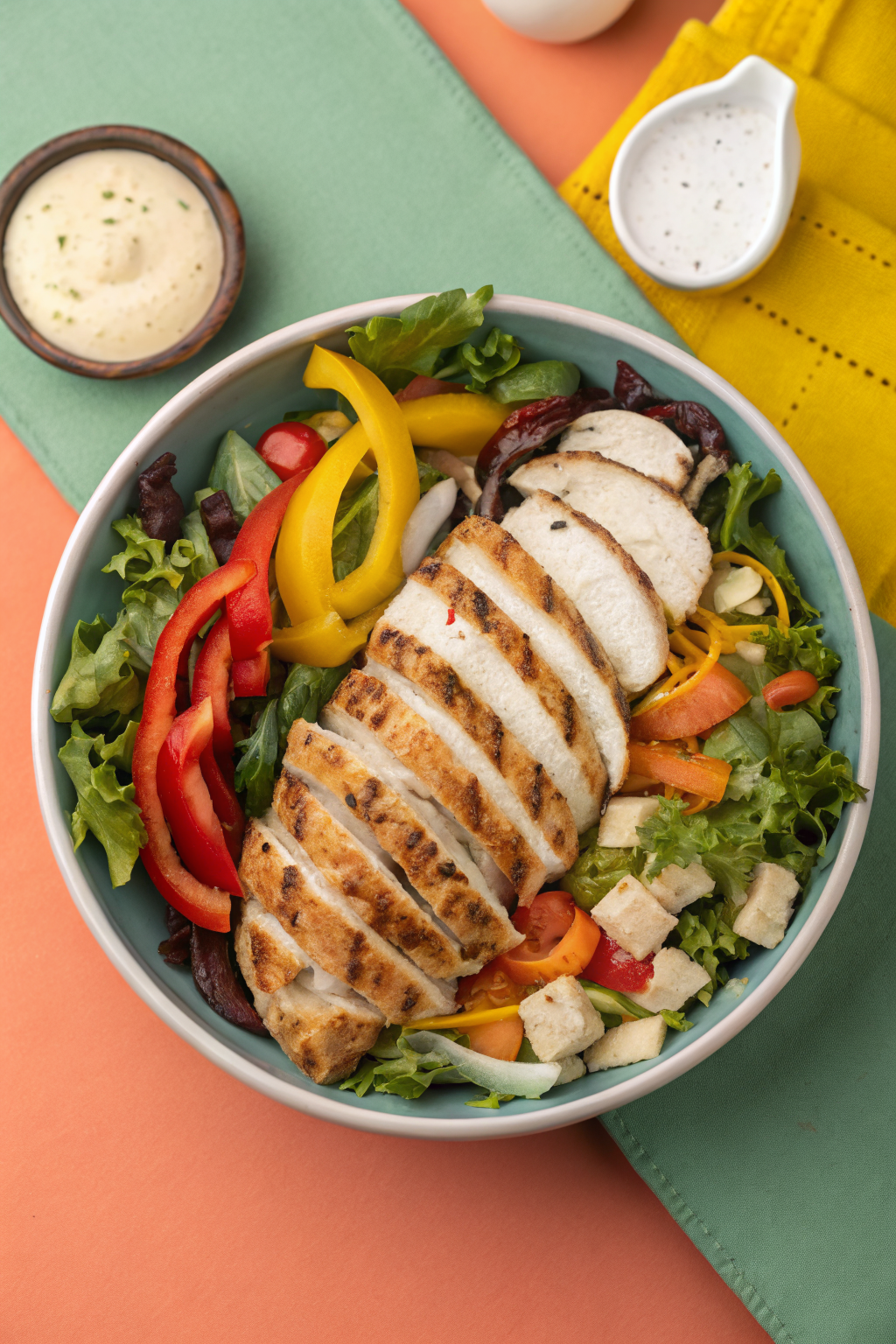 Mediterranean Chicken Salad with Creamy Tzatziki