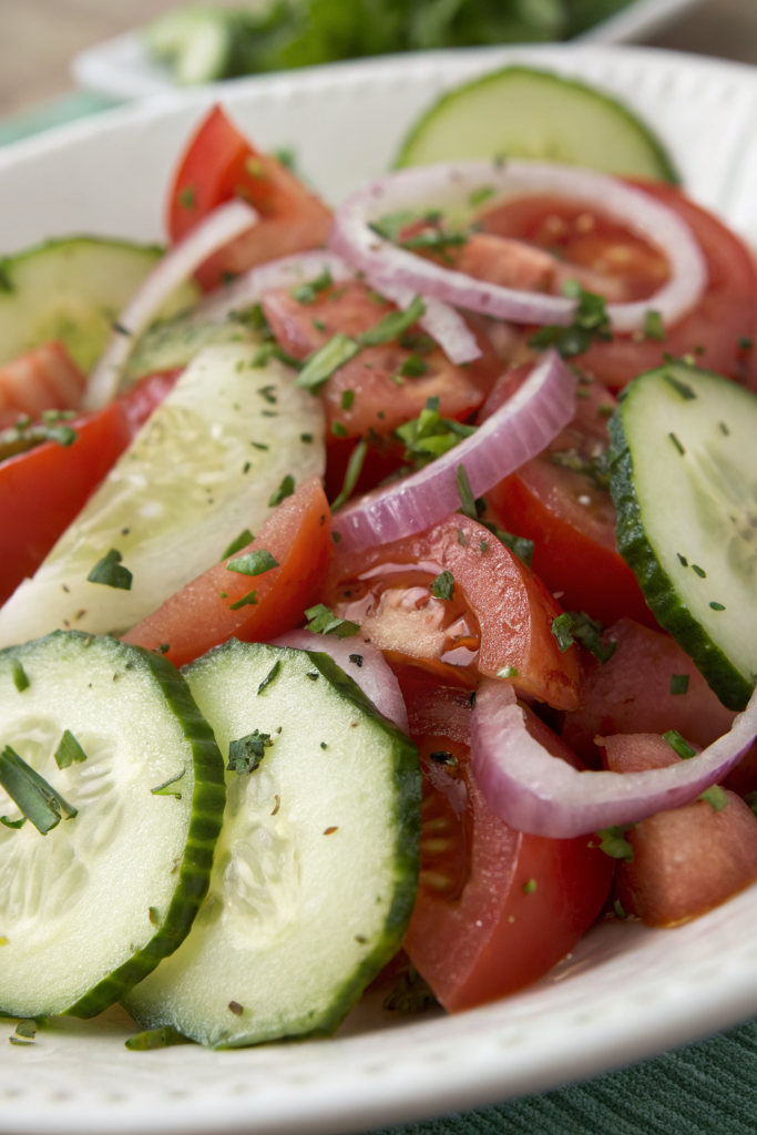 Spiced Cucumber Onion and Tomato Salad Recipe
