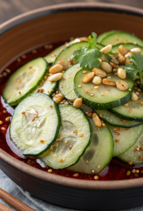 Spicy Peanut Cucumber Salad Recipe