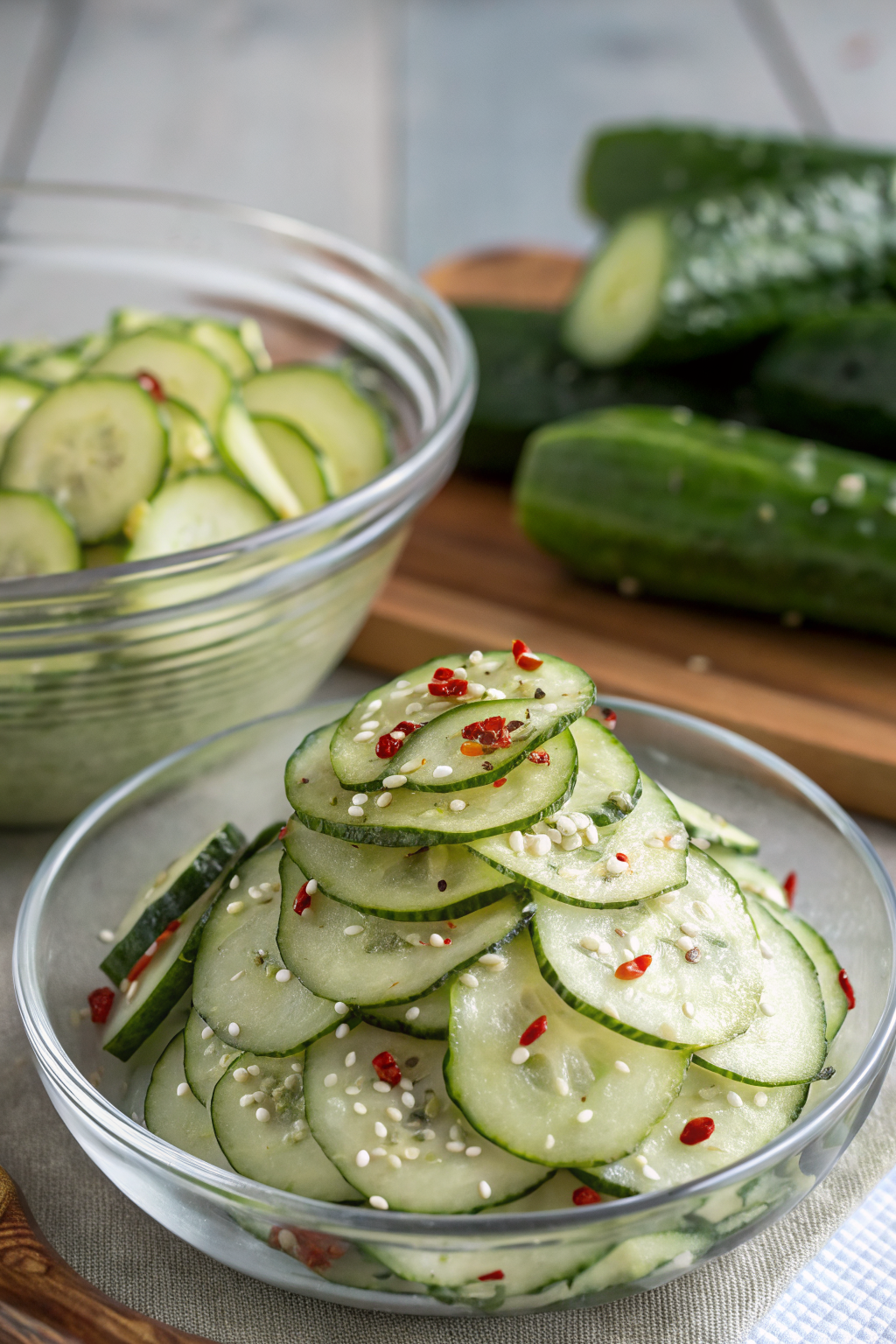 Spicy Spiral Cucumber Salad Recipe