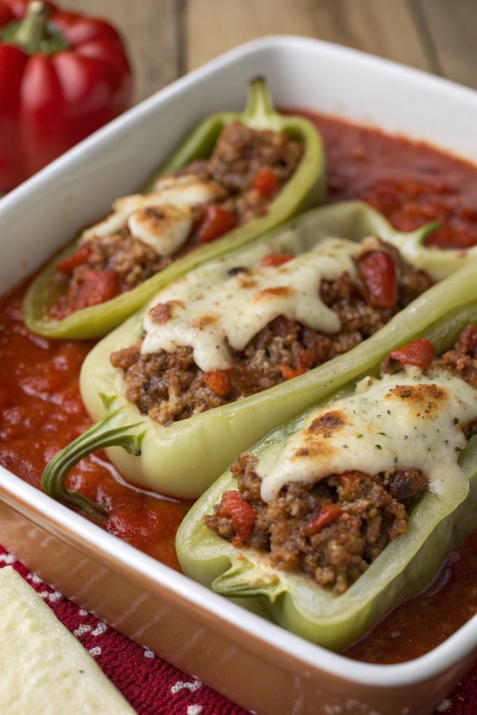 Stuffed Banana Peppers with Hot Sausage Recipe