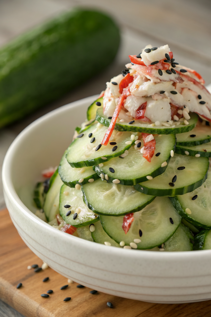 Tasty California Roll Cucumber Salad Recipe