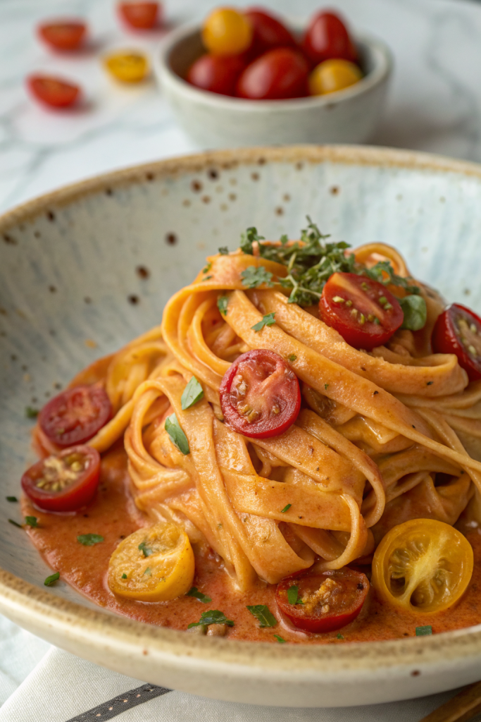 Tasty One Pot Creamy Tomato Pasta Recipe