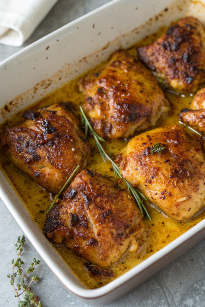 Baked Honey Mustard Chicken Thighs Recipe