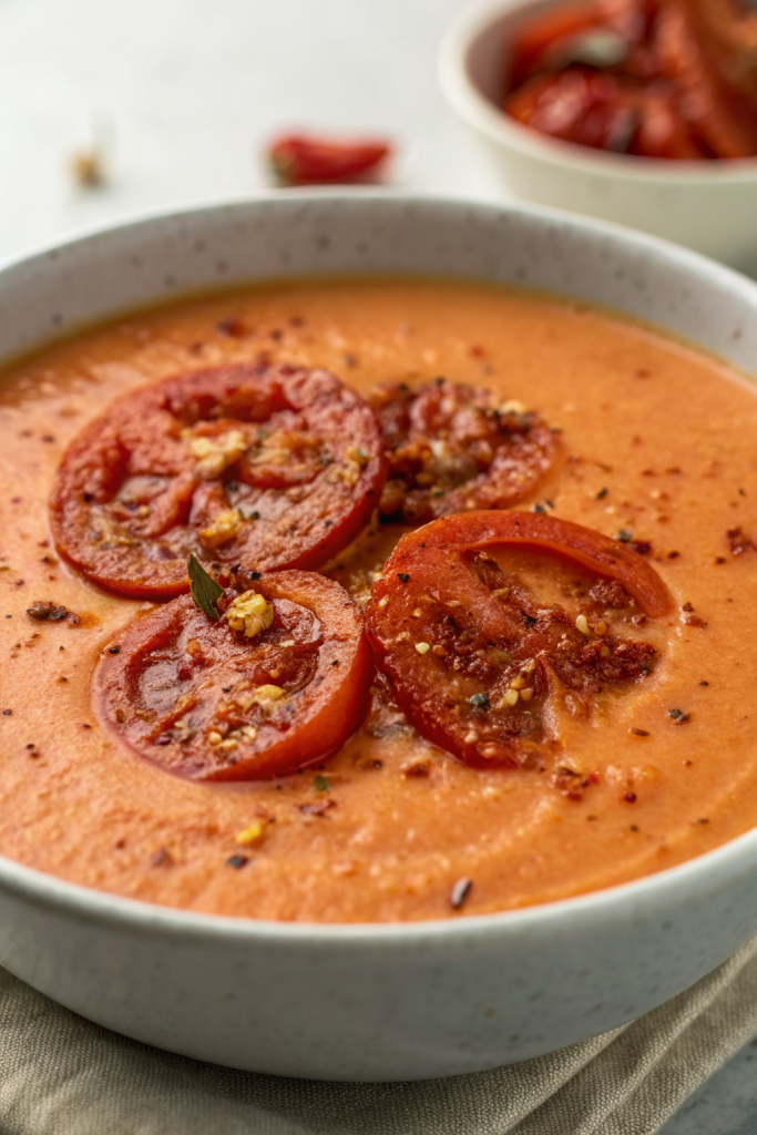 Creamy Roasted Garlic Tomato Soup Recipe