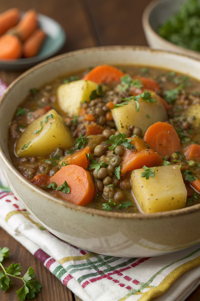 Easy Lentil Potato Soup Recipe